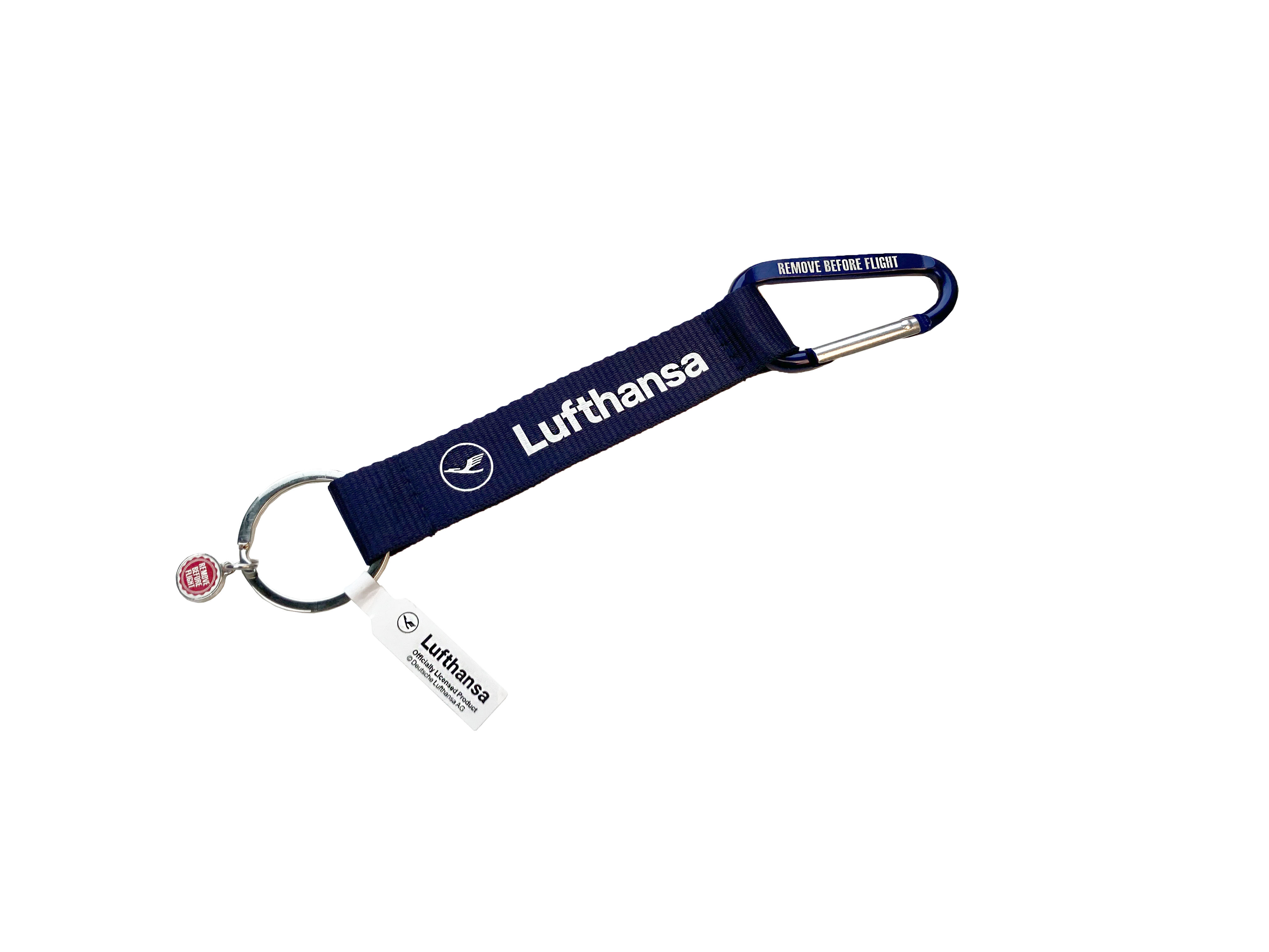 CB001_LH_vorne "Lufthansa" - Karabiner-Strap - Remove Before Flight