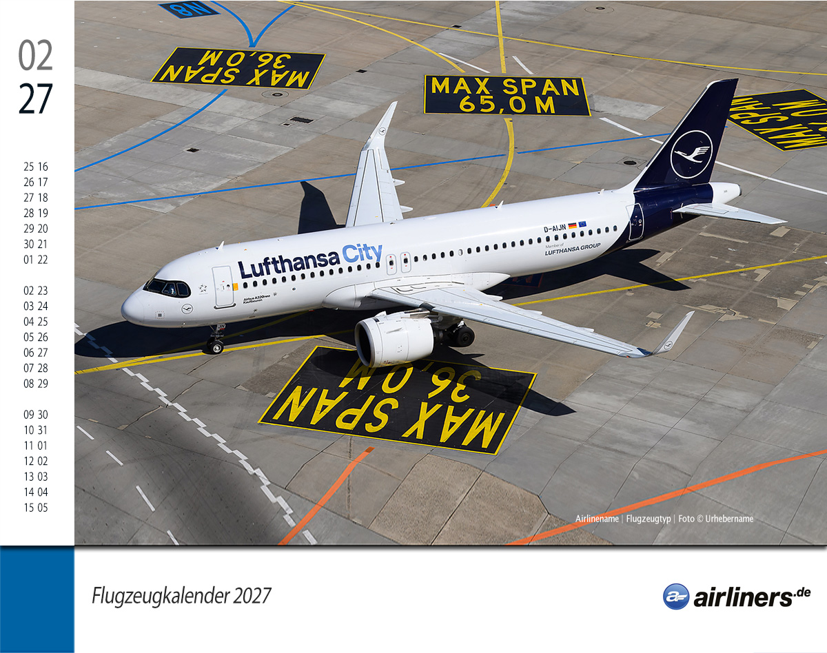 Flugzeugkalender 2027 - airliners.de
