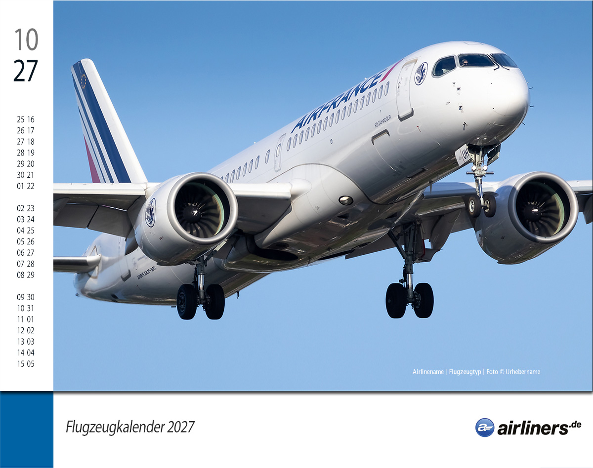 Flugzeugkalender 2027 - airliners.de