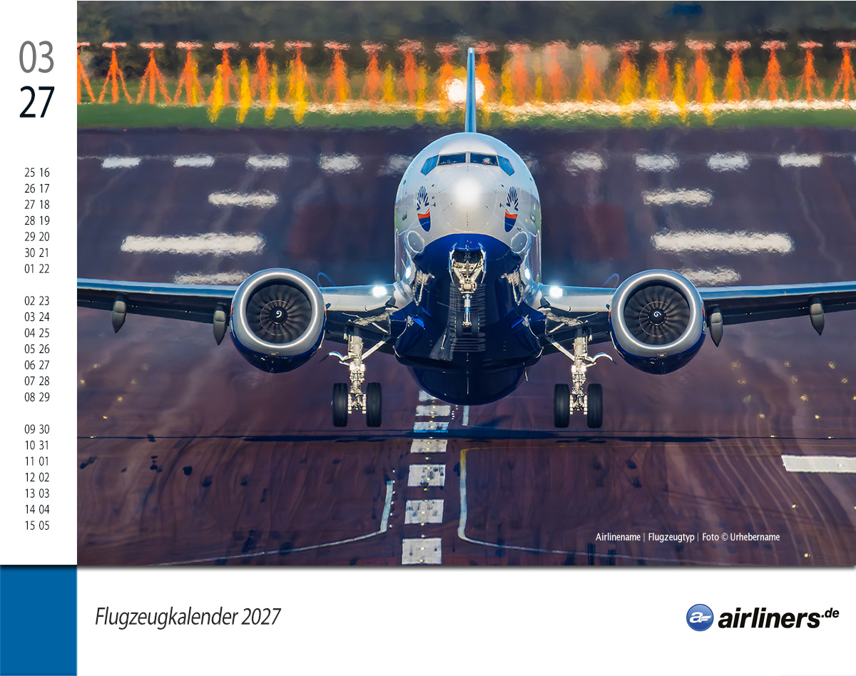 Flugzeugkalender 2027 - airliners.de