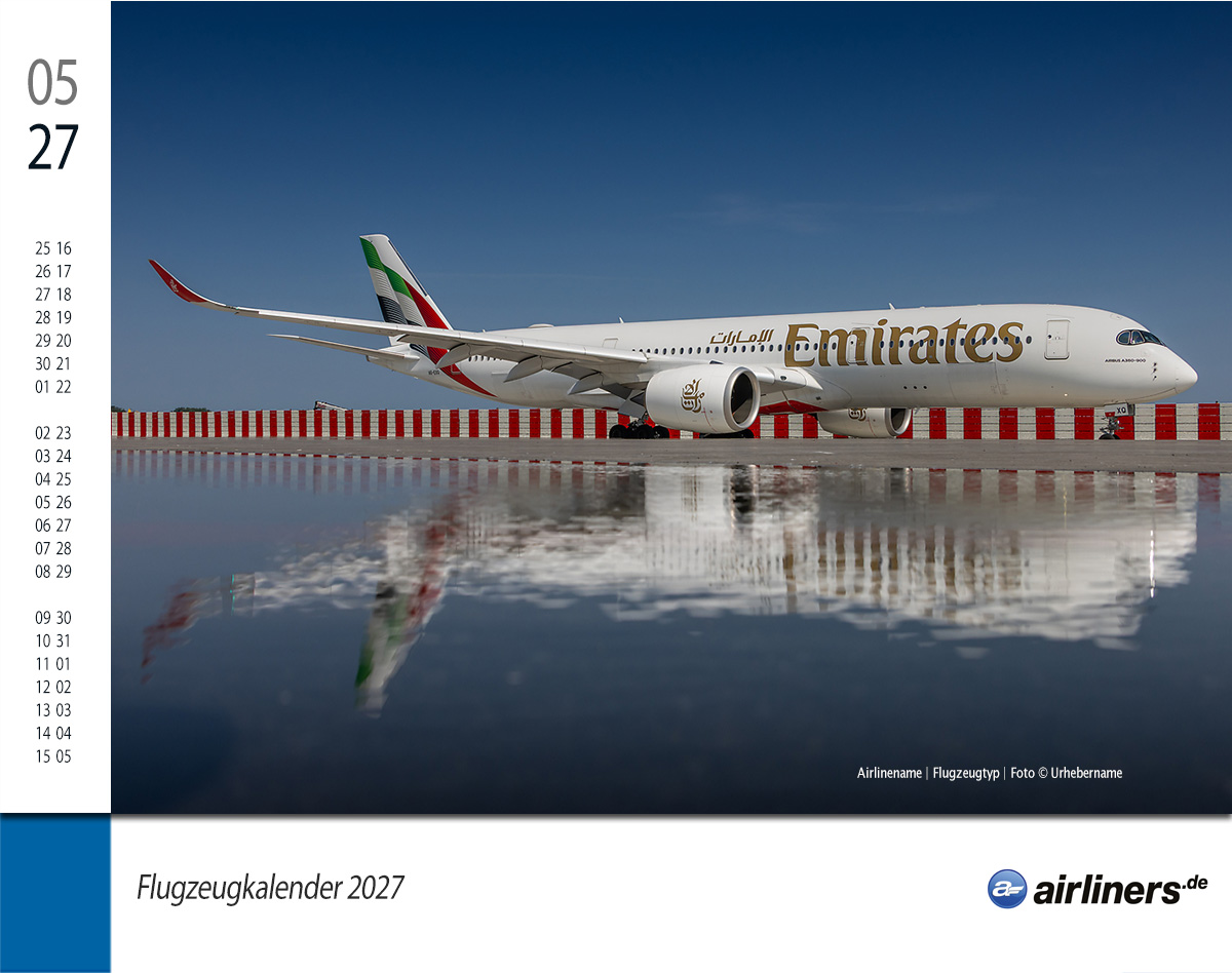 Flugzeugkalender 2027 - airliners.de
