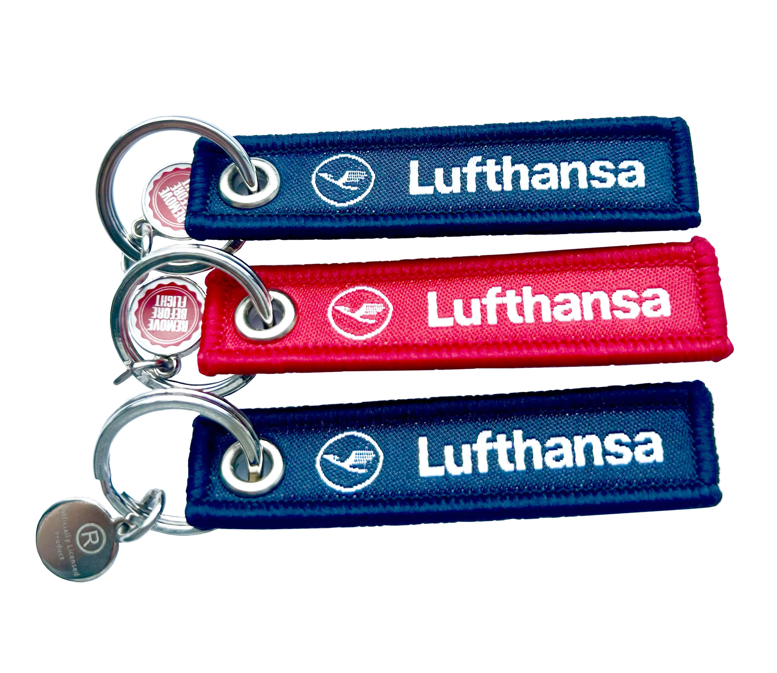 "Lufthansa" - 3er RBF Textil-Anhänger - Mini-Format "Lufthansa" - 3er RBF Textil-Anhänger - Mini-Format